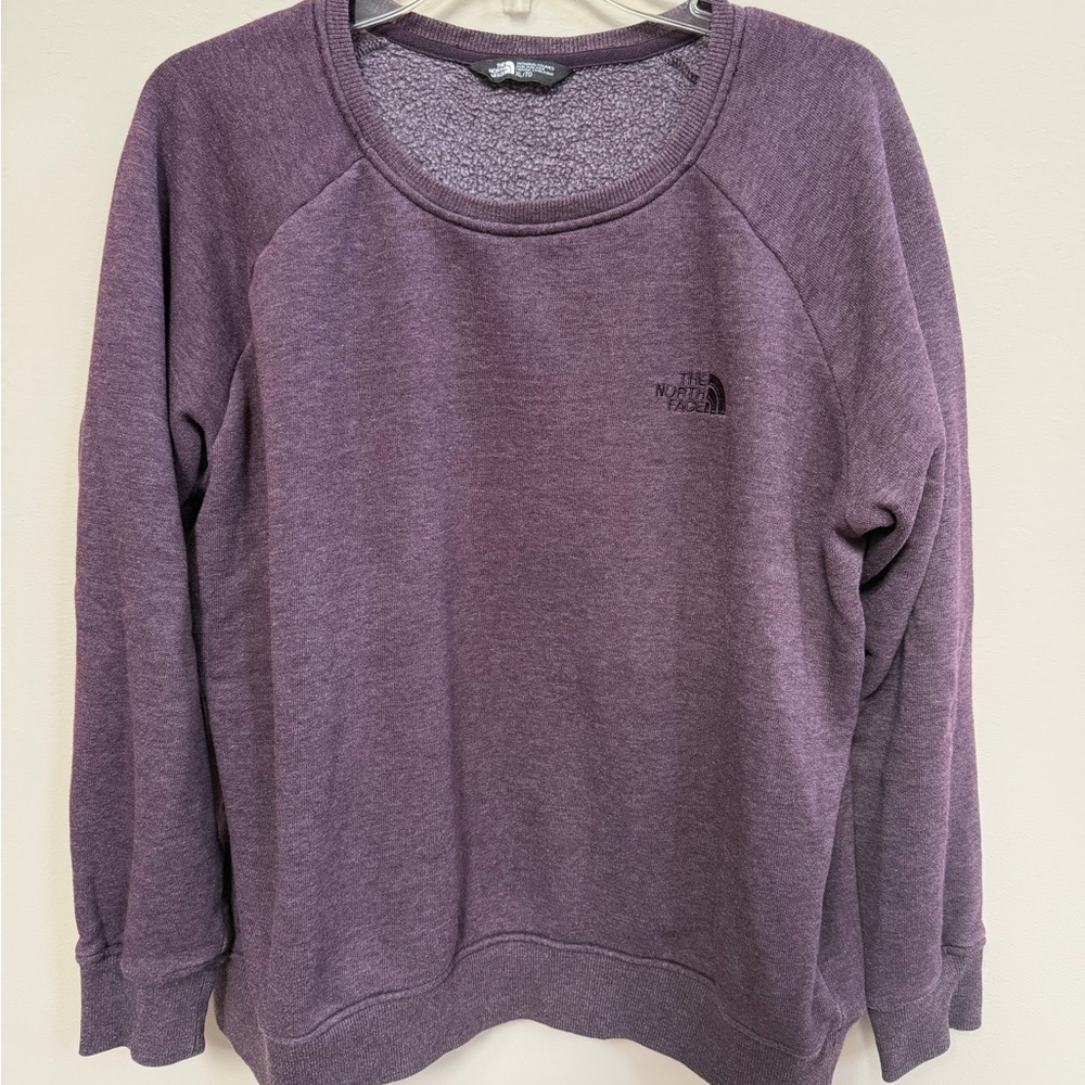 The North Face Women's Heathered Purple Crew Neck Sweatshirt